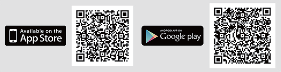 マイコレ App Store・Google Play ダウンロード用QRコード